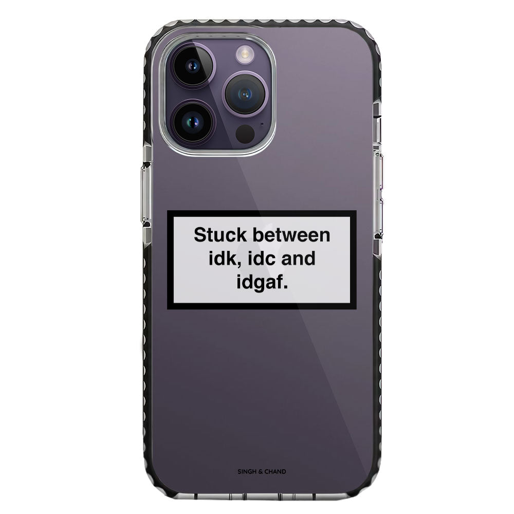 Quirky I don’t care quote iPhone 14 Pro Max Stride Phone Case