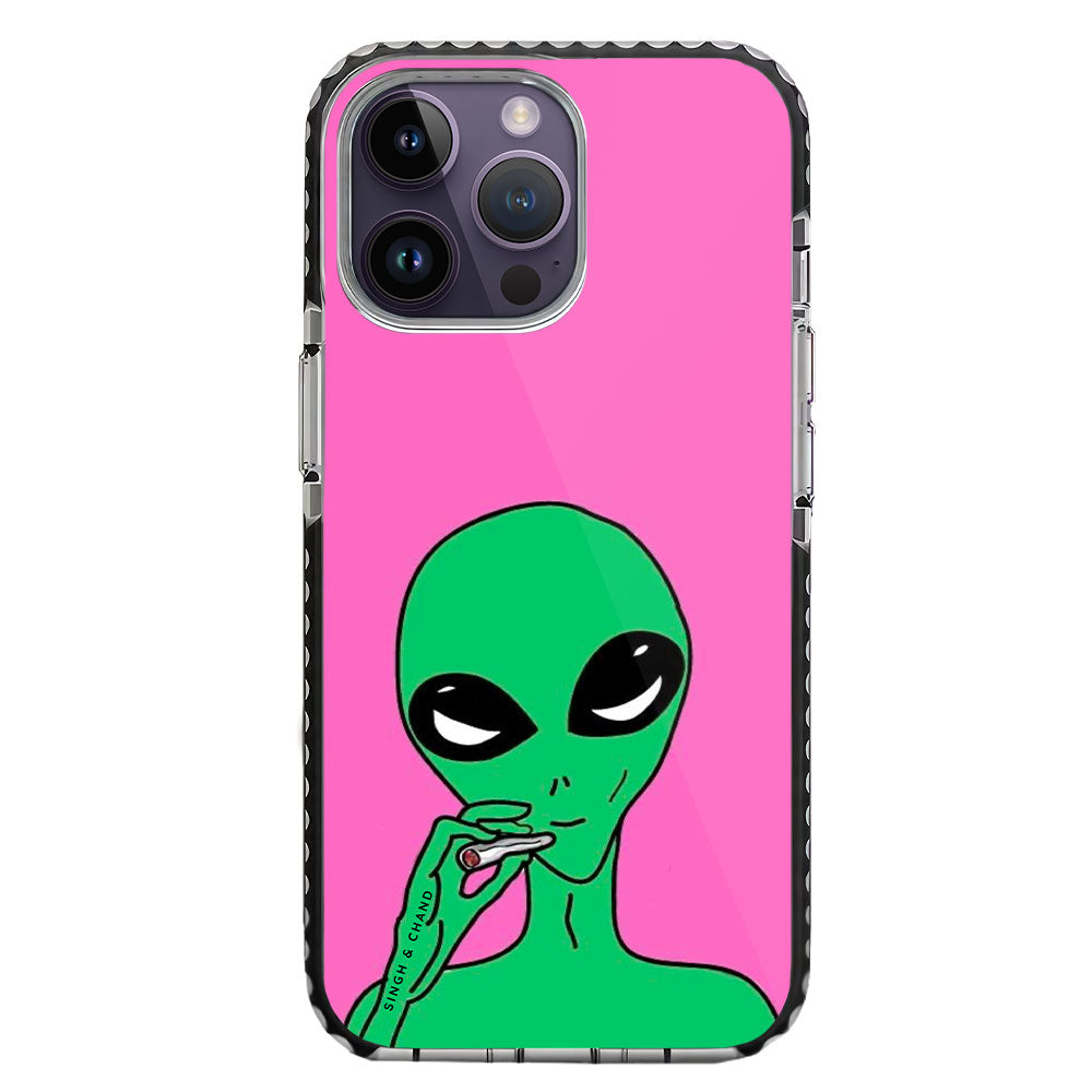 Funky Alien iPhone 14 Pro Max Stride Phone Case