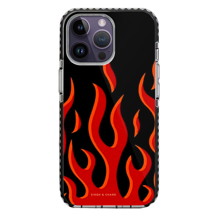 Red Flame Pinterest iPhone 14 Pro Max Stride Phone Case