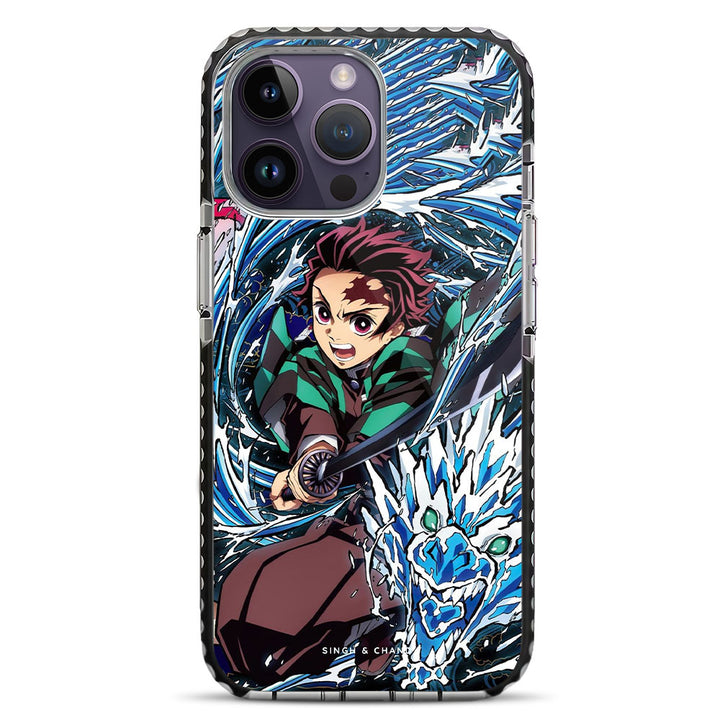 Tanjiro Water Breathing 2.0 Demon Slayer Anime iPhone 14 Pro Stride Phone Case