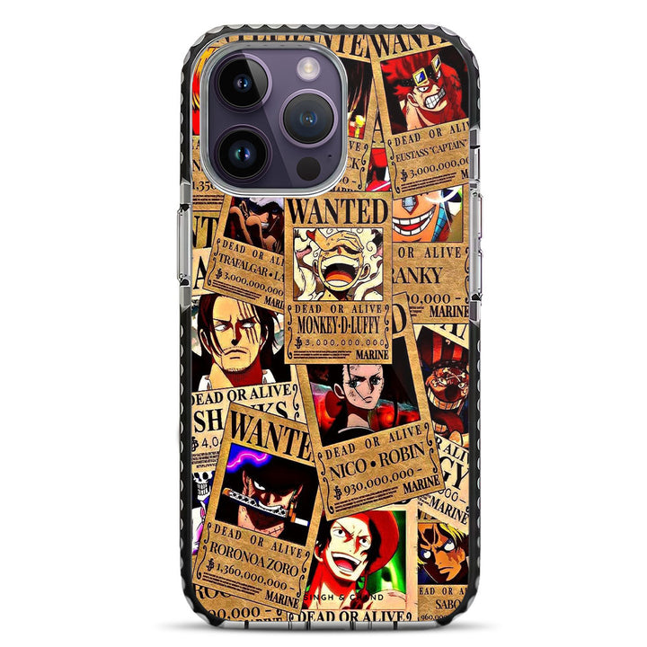 Wanted Posters One Piece Anime iPhone 14 Pro Stride Phone Case