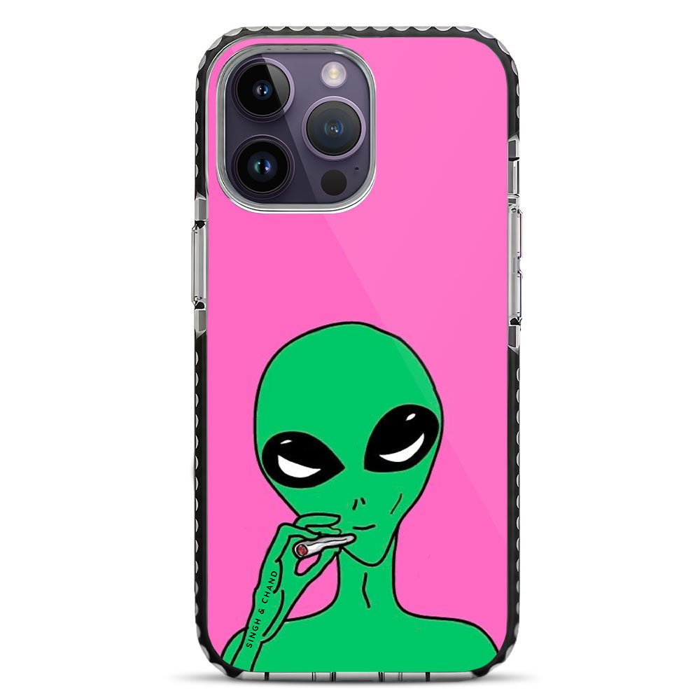 Funky Alien iPhone 14 Pro Stride Phone Case