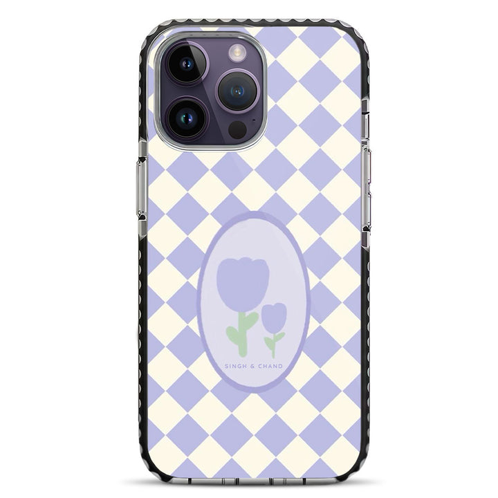 Checkered Bloom iPhone 14 Pro Stride Phone Case