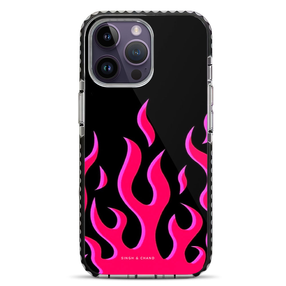 Pink Flame Pinterest Inspired iPhone 14 Pro Stride Phone Case