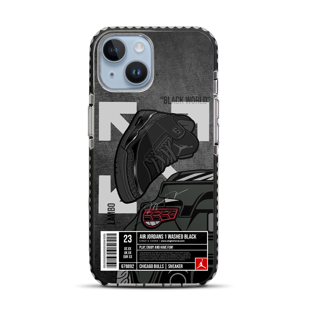 Black World iPhone 14 Stride Phone Case