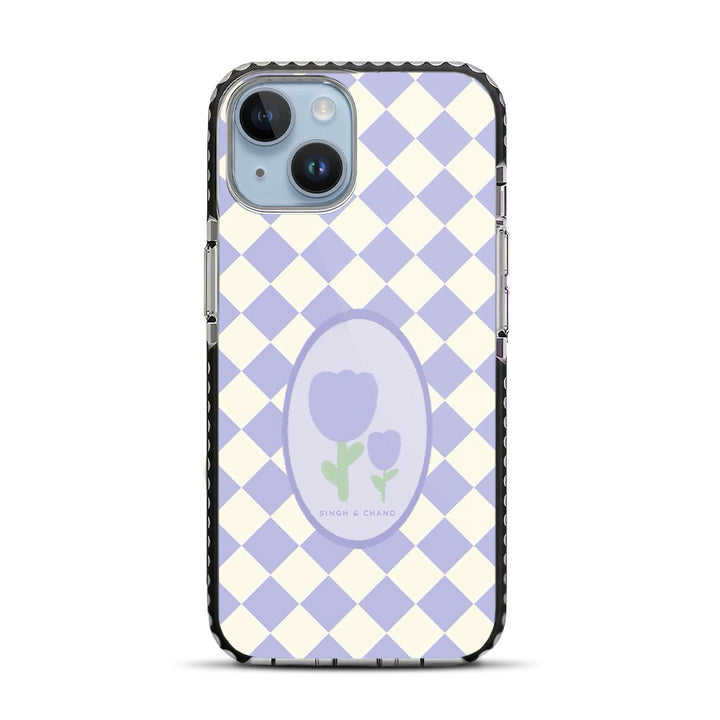 Checkered Bloom iPhone 14 Stride Phone Case