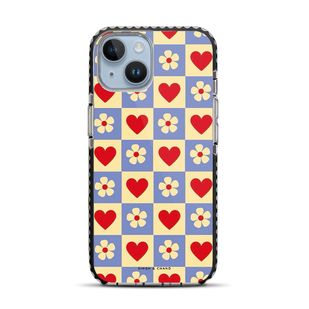 Flower and Heart iPhone 14 Stride Phone Case