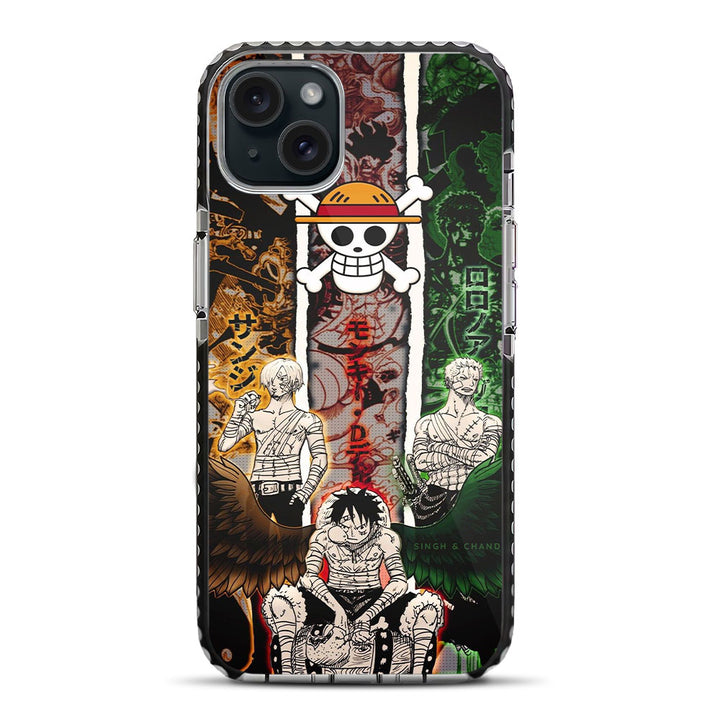 Luffy Sanji Zoro One Piece Anime iPhone 15 Plus Stride Phone Case
