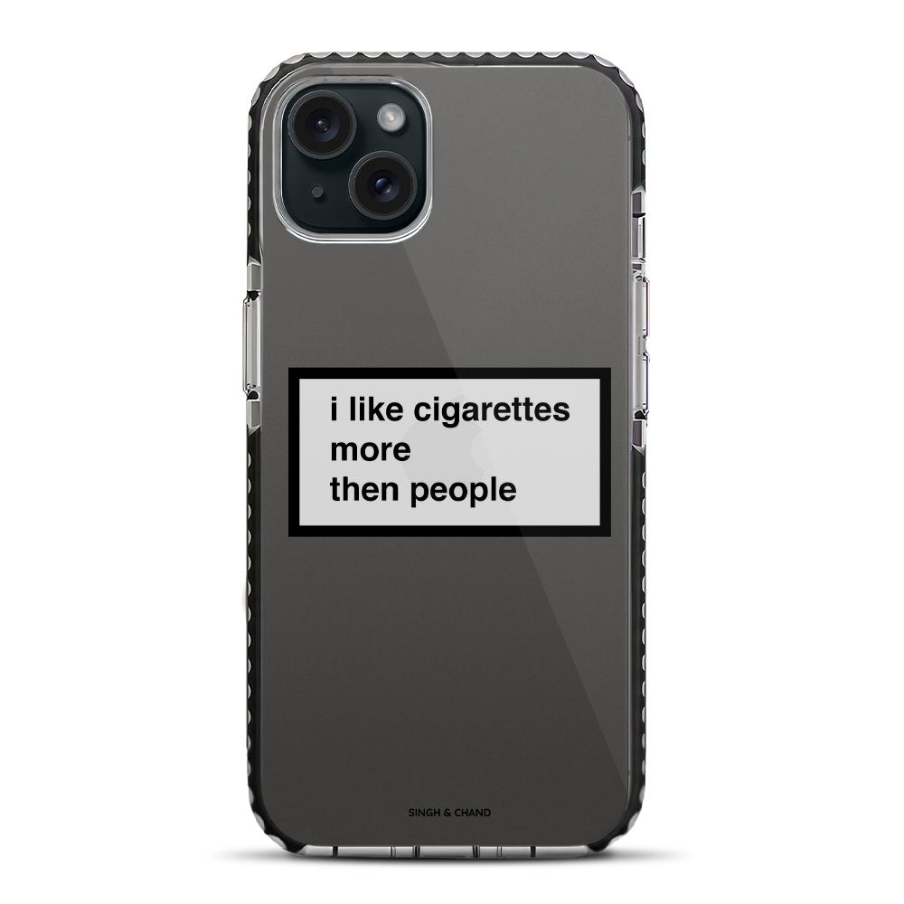 Cigarettes over people iPhone 15 Plus Stride Phone Case