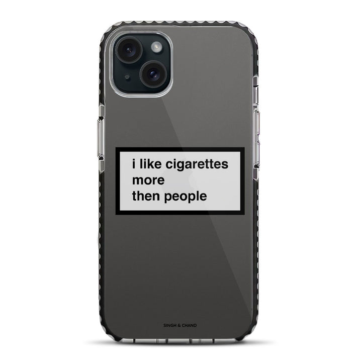 Cigarettes over people iPhone 15 Plus Stride Phone Case