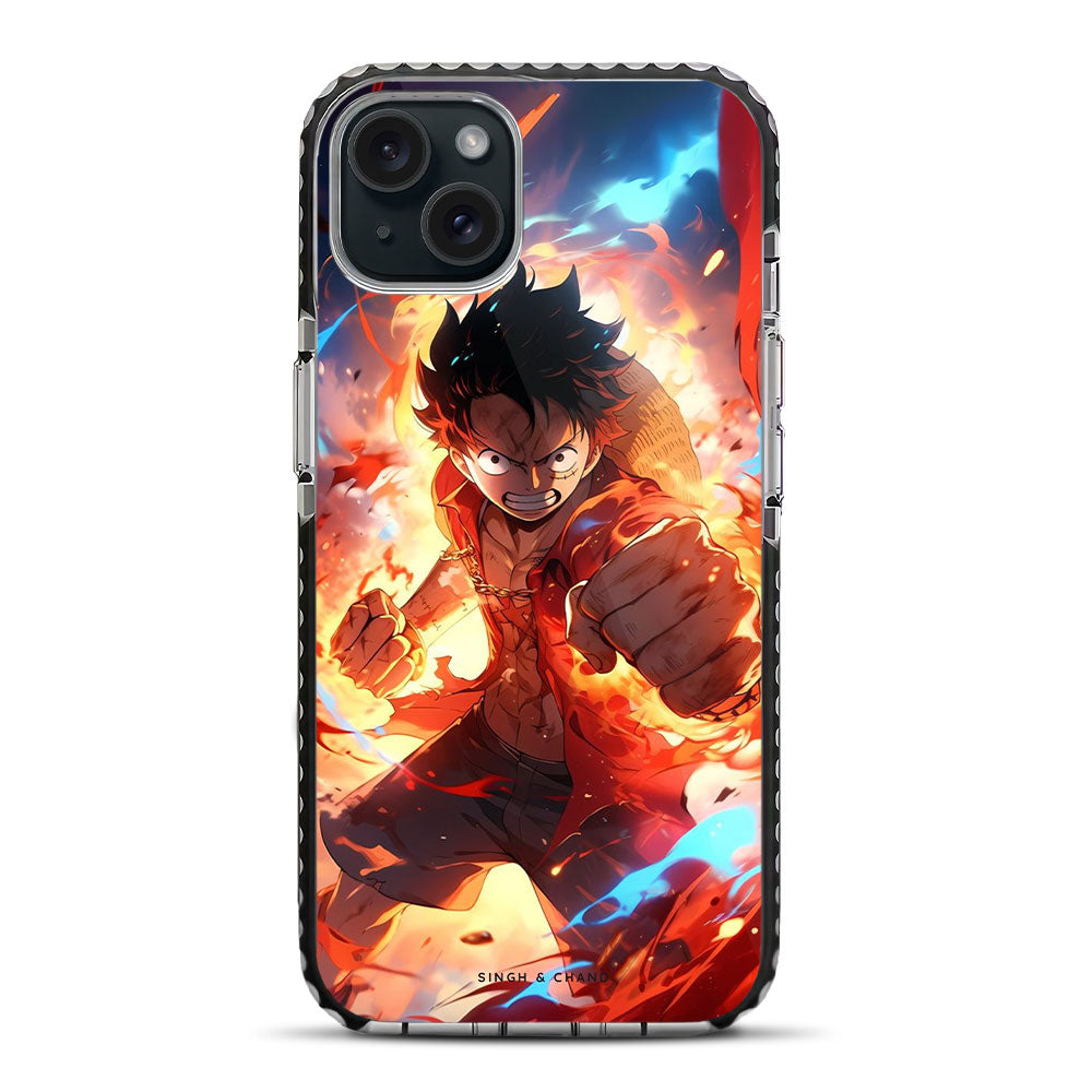 Luffy One Piece Anime iPhone 15 Plus Stride Phone Case