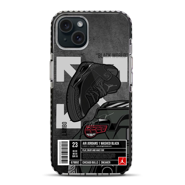 Black World iPhone 15 Plus Stride Phone Case