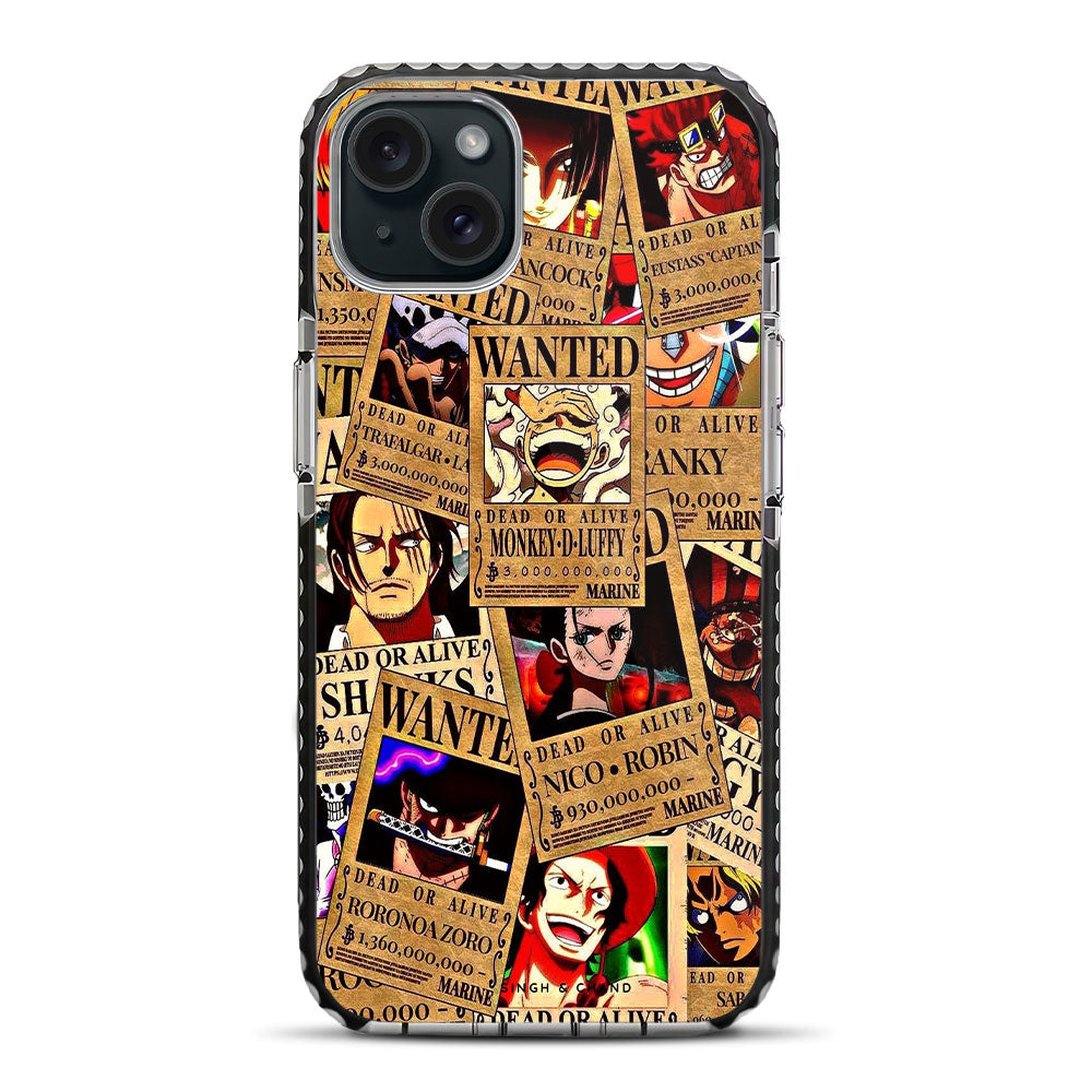 Wanted Posters One Piece Anime iPhone 15 Plus Stride Phone Case