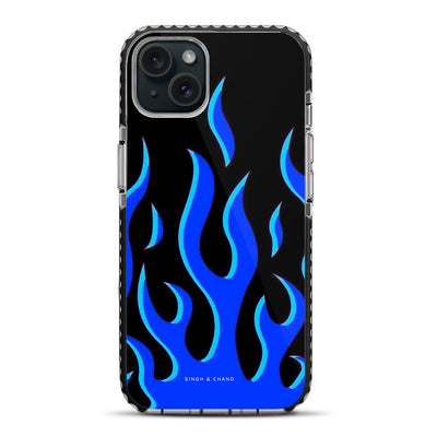 Blue Flame Pinterest iPhone 15 Plus Stride Phone Case