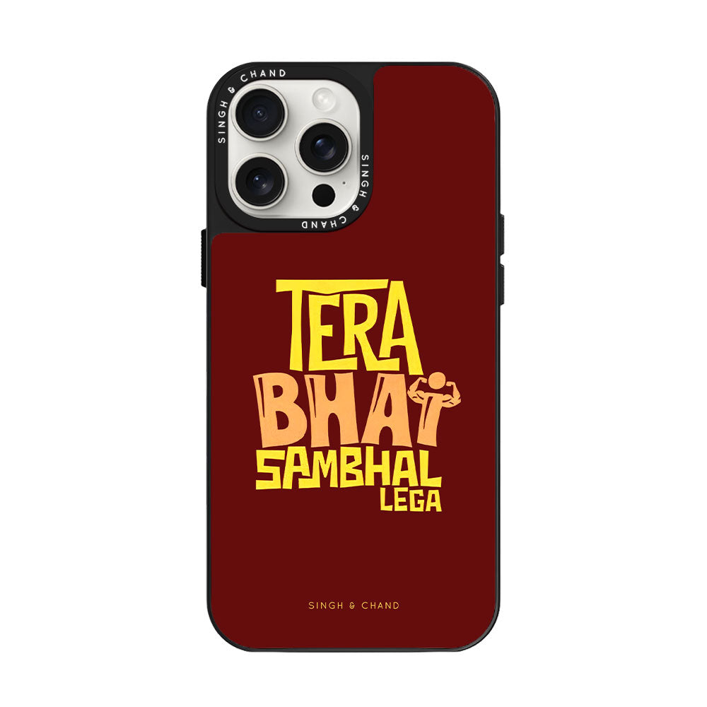Tera Bhai Sambhal Lega iPhone 15 Pro Glass 2.0 Phone Case