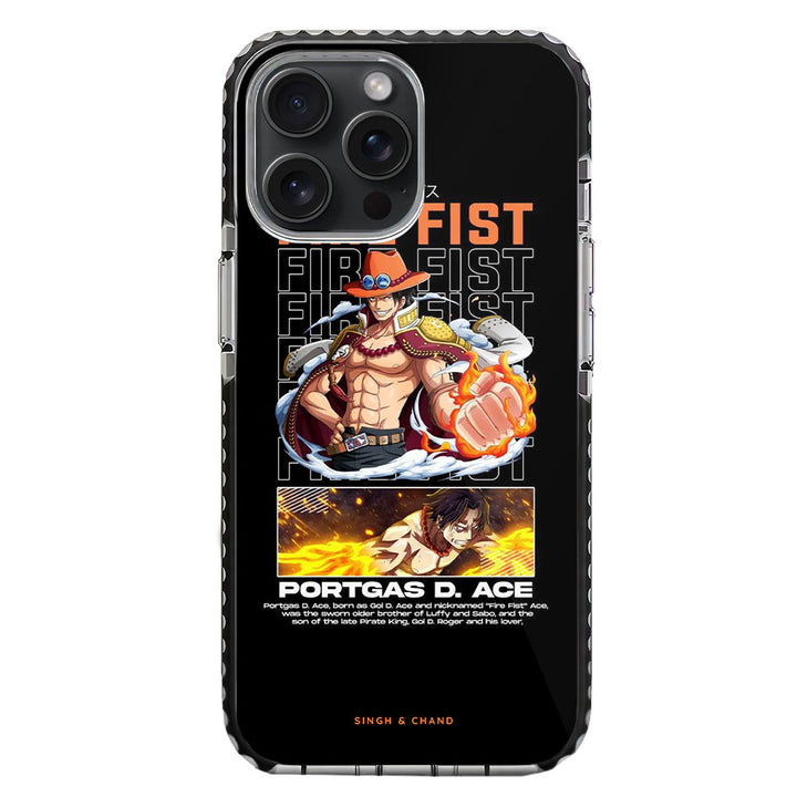 Ace Fire Fist One Piece Anime iPhone 15 Pro Max Stride Phone Case