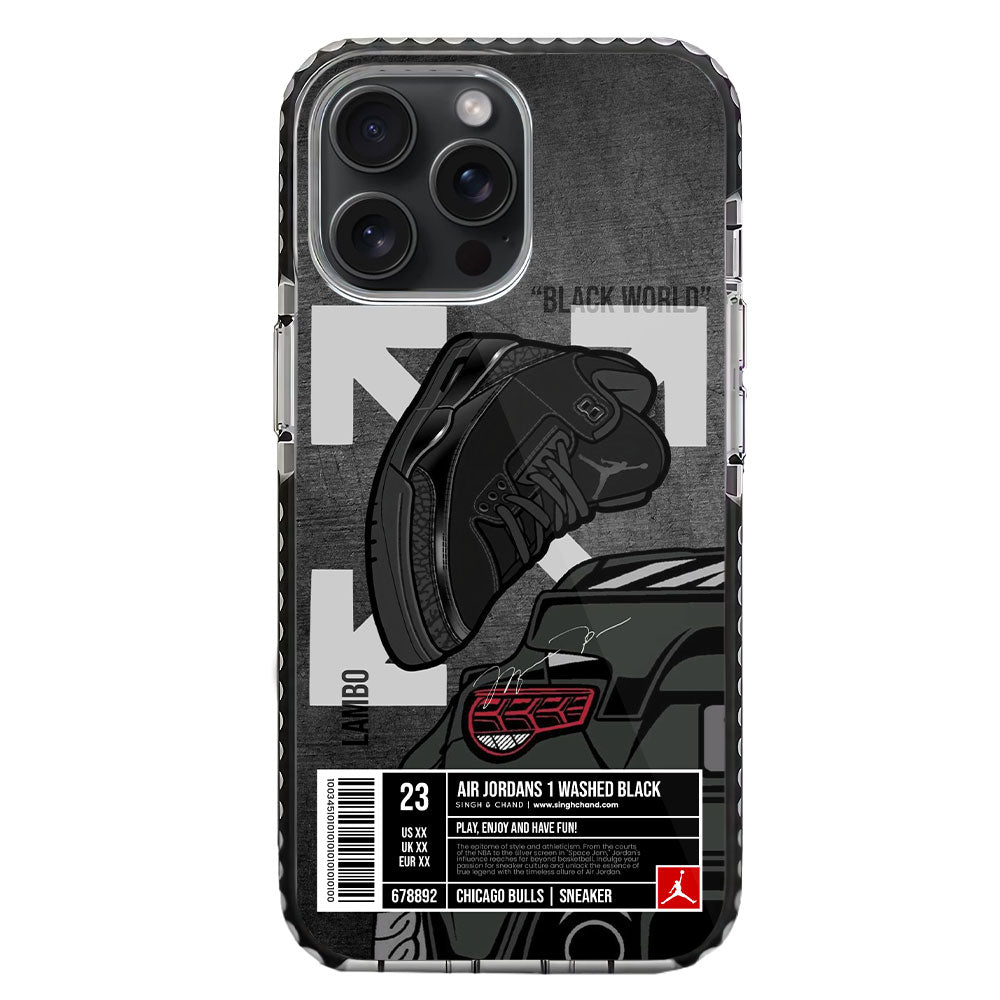 Black World iPhone 15 Pro Max Stride Phone Case