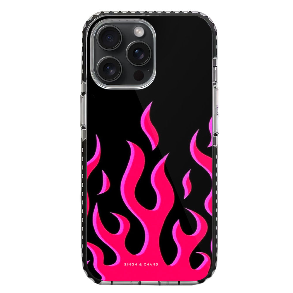 Pink Flame Pinterest Inspired iPhone 15 Pro Max Stride Phone Case