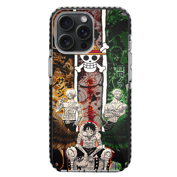 Luffy Sanji Zoro One Piece Anime iPhone 15 Pro Stride Phone Case