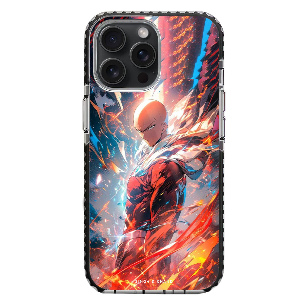 Saitama One Punch Man Anime iPhone 15 Pro Stride Phone Case