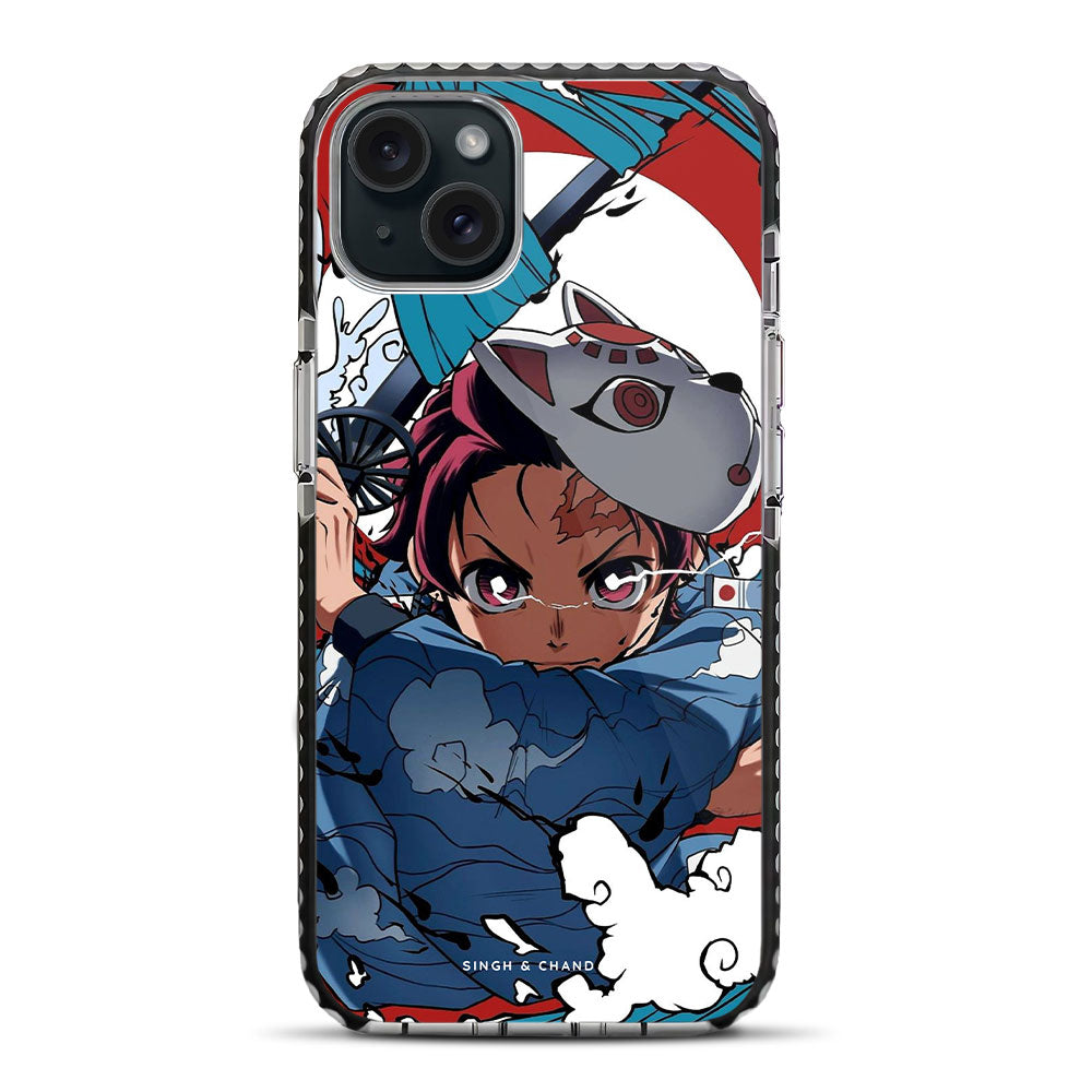 Tanjiro Water Breathing 1.0 Demon Slayer Anime iPhone 15 Stride Phone Case