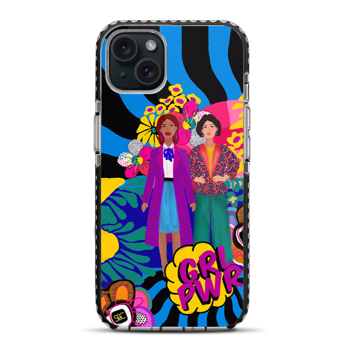 GRL PWR Empowerment Vibe Tribe iPhone 15 Stride Phone Case