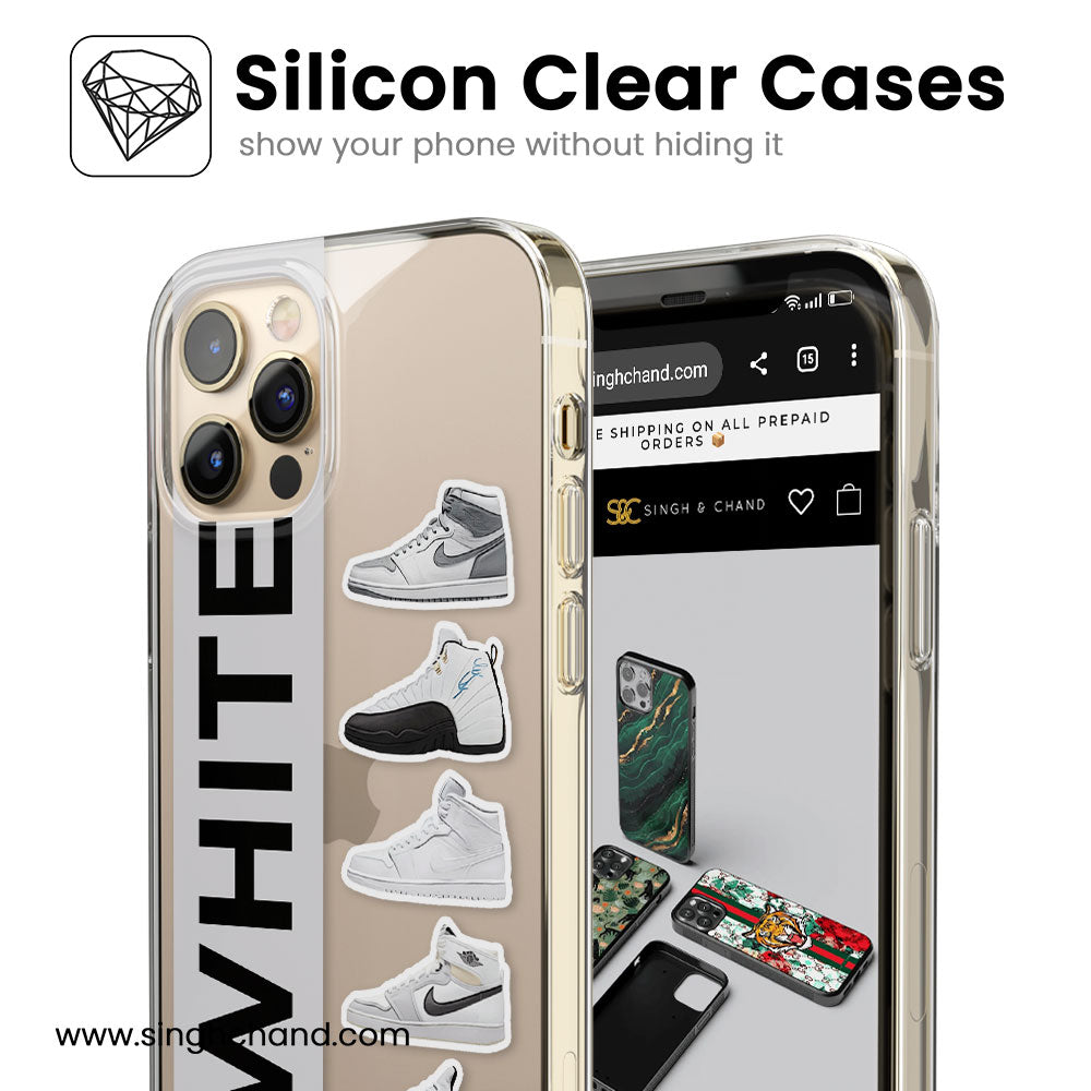 White Jordans Silicon Phone Case