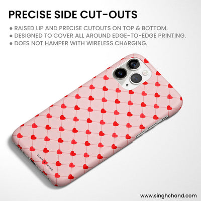 Pink Hearts Matt Phone Case