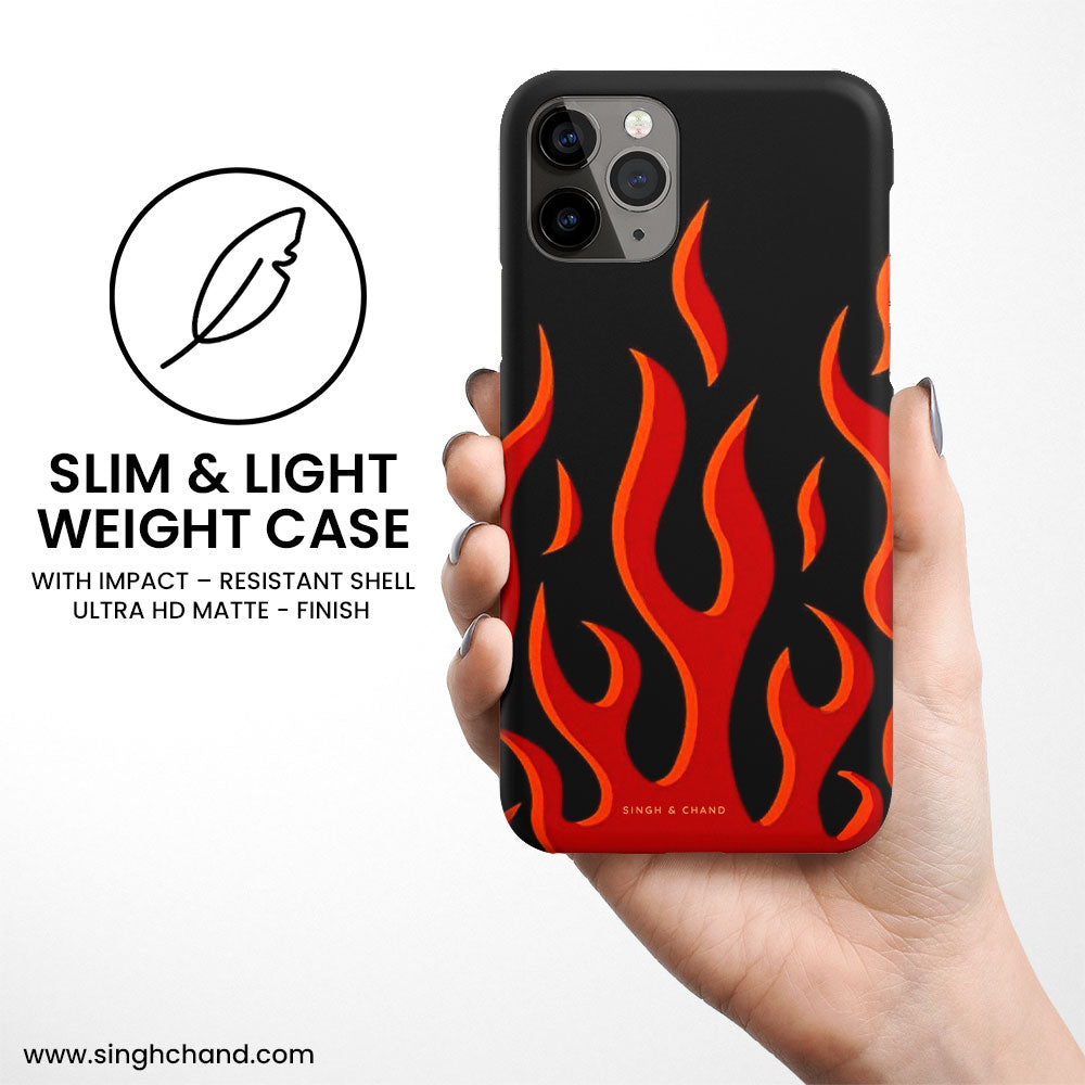 Red flame pinterest Matt Phone Case