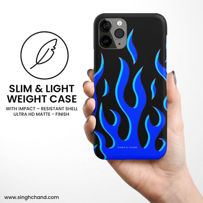 Blue flame pinterest Matt Phone Case