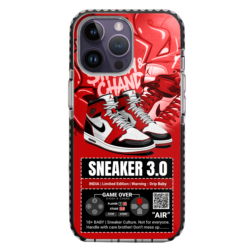 Sneaker 3.0 Limited Edition Red Buzzling iPhone 14 Pro Max Stride Phone Case
