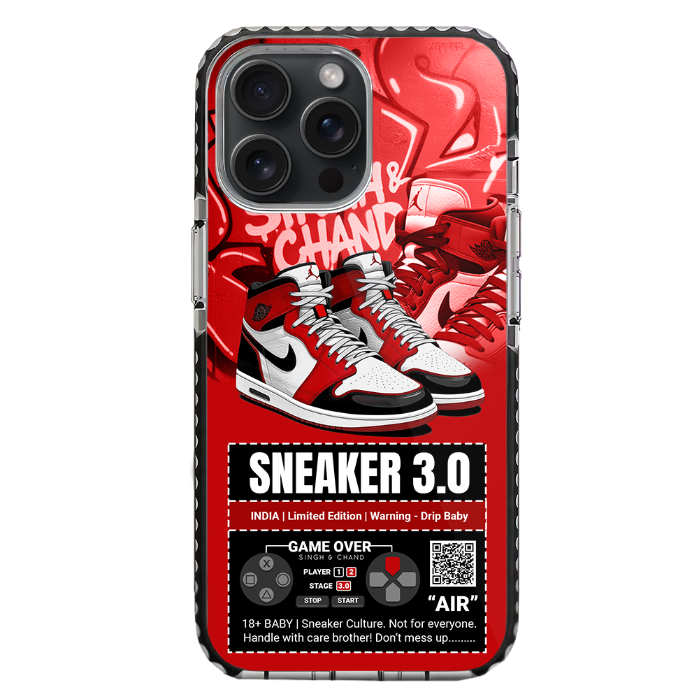 Sneaker 3.0 Limited Edition Red Buzzling iPhone 15 Pro Max Stride Phone Case