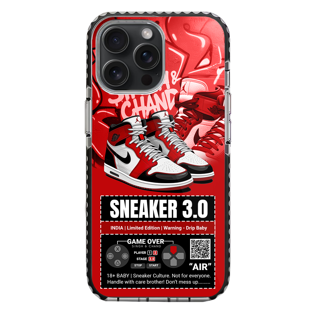 Sneaker 3.0 Limited Edition Red Buzzling iPhone 15 Pro Stride Phone Case