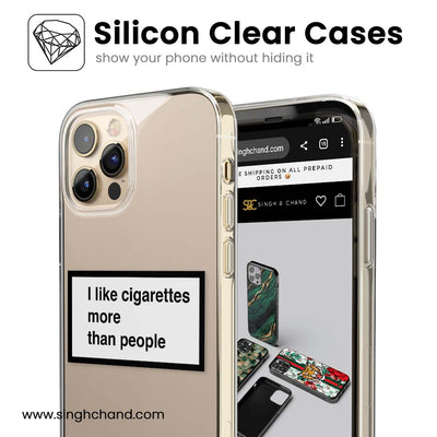 Cigarettes over people Silicon Phone Case