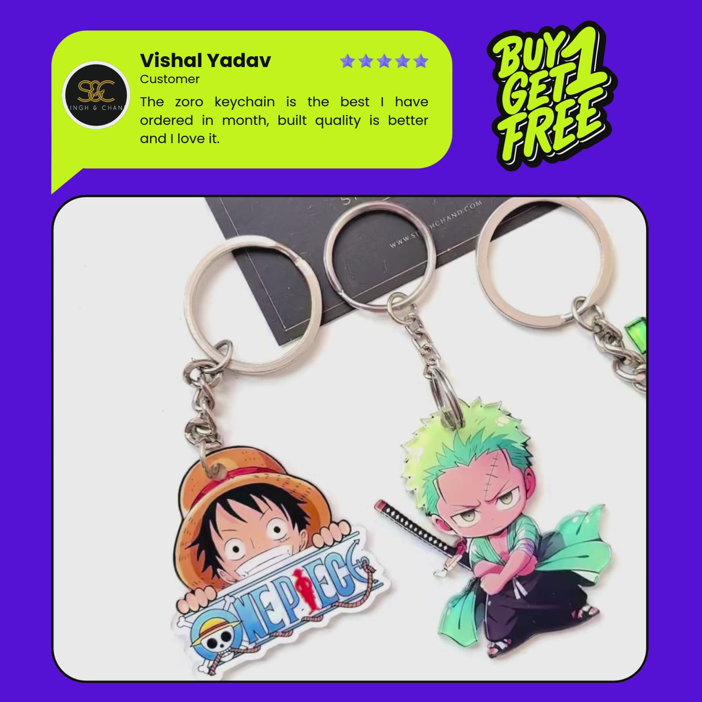 Zoro Miniature Keychain