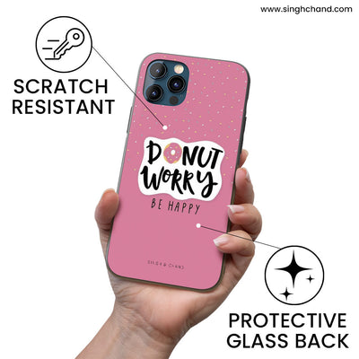 "donut worry BE HAPPY" iPhone XS Max Phone Case