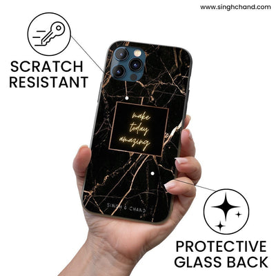 Black Marble iPhone 13 Pro Phone Case