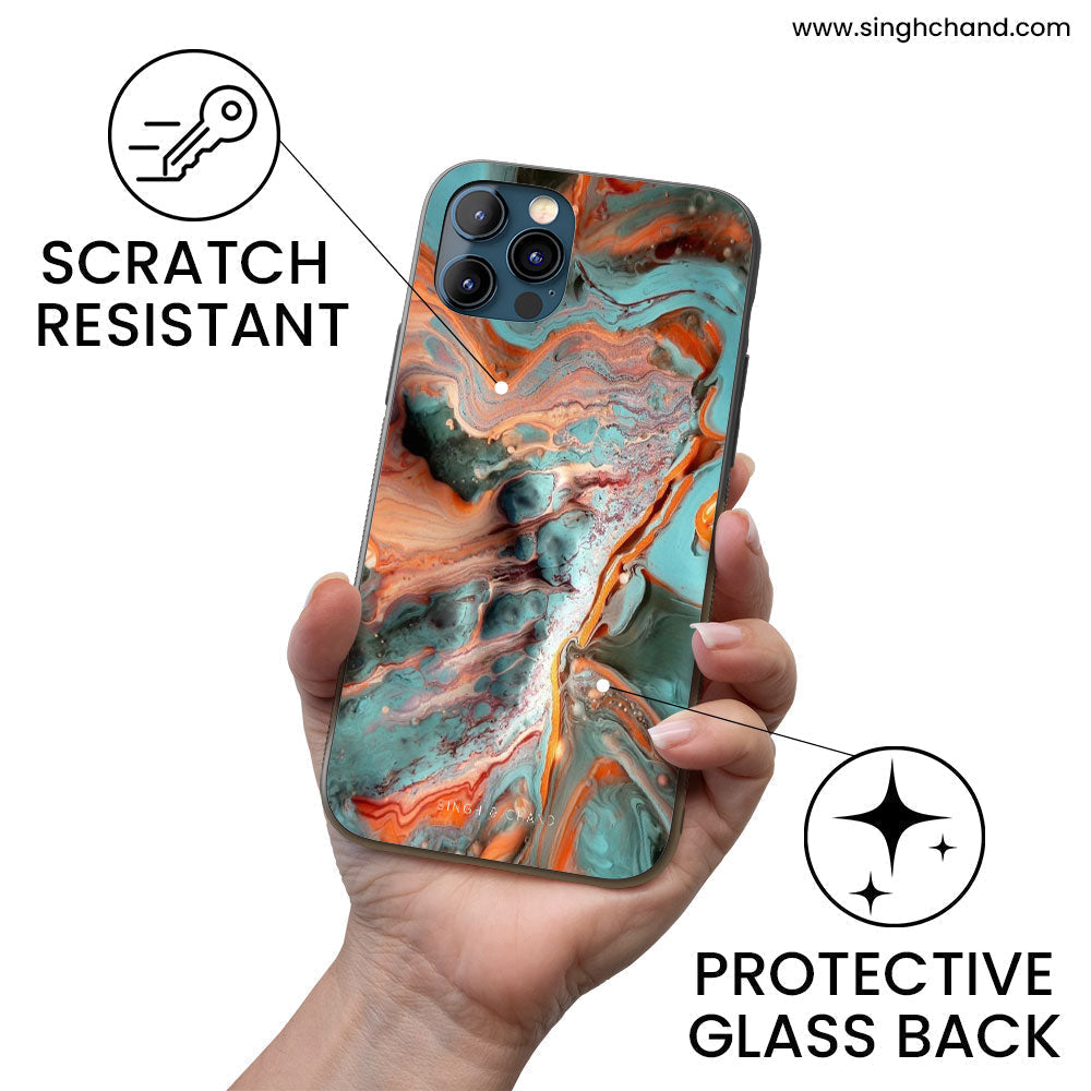 FLUID ART - BLUE iPhone 13 Mini Phone Case