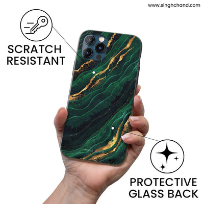 FLUID ART - EMERALD iPhone 12 Pro Max Phone Case