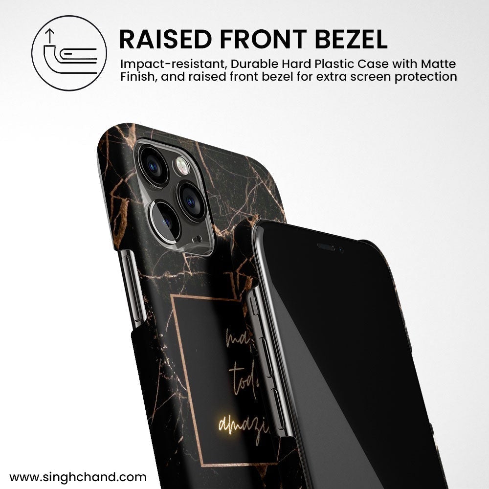 Black Marble iPhone 13 Pro Phone Case