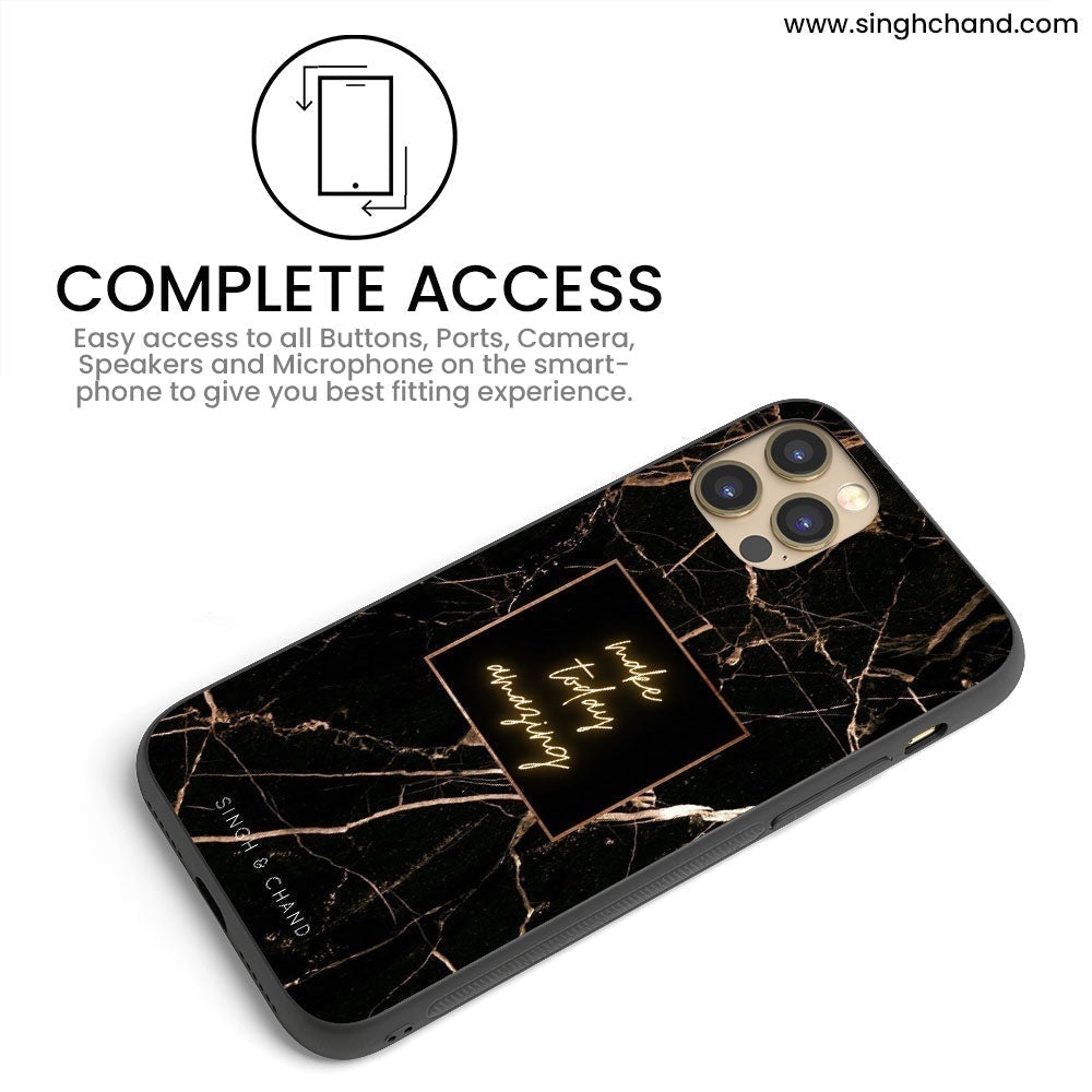 Black Marble iPhone 12 Mini Case