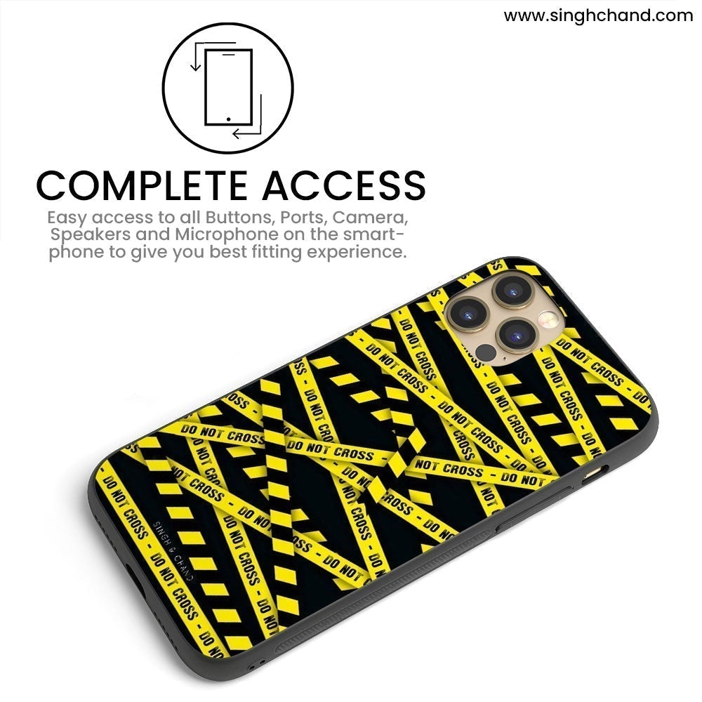 WARNING -DO NOT CROSS  iPhone 13 Pro Max Phone Case