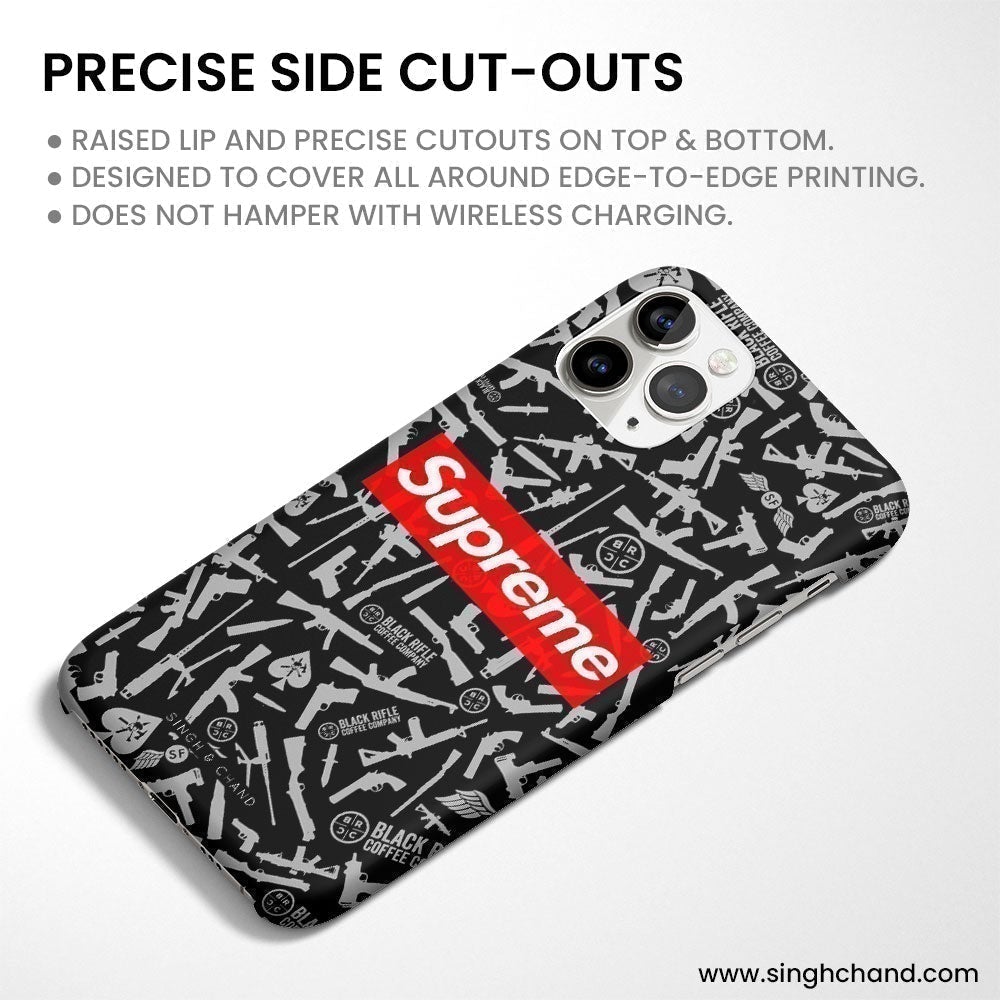 Black and Grey riffle print iPhone 7 Plus