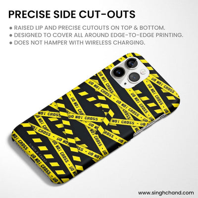WARNING -DO NOT CROSS  iPhone 13 Mini Phone Case