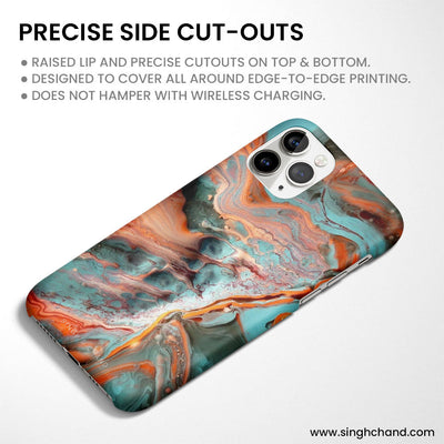 FLUID ART - BLUE iPhone XS Phone Case