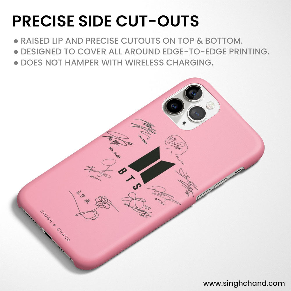 BTS Autograph iPhone 13 Pro Max Phone Case