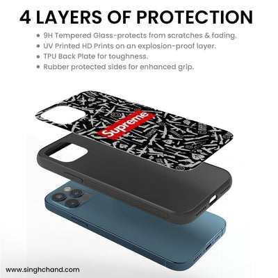 Black and Grey riffle print iPhone 13 Mini Phone Case