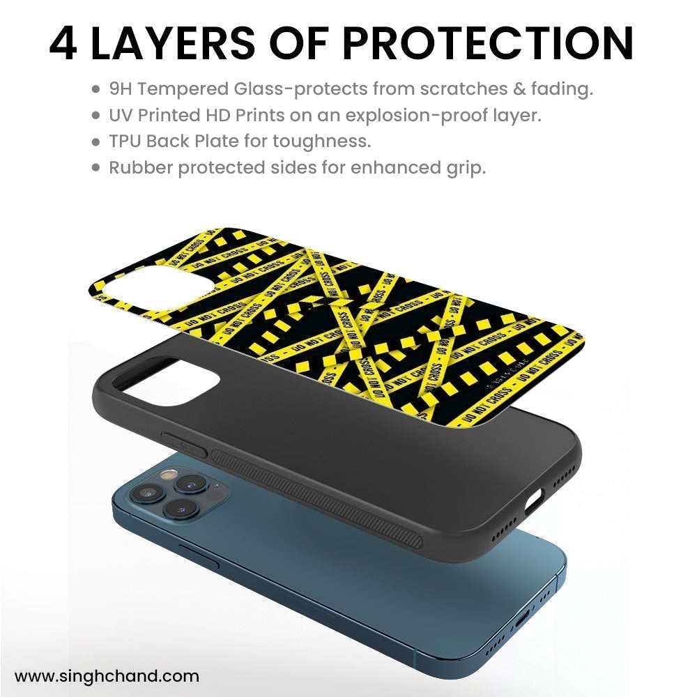 WARNING -DO NOT CROSS  iPhone 13 Pro Max Phone Case
