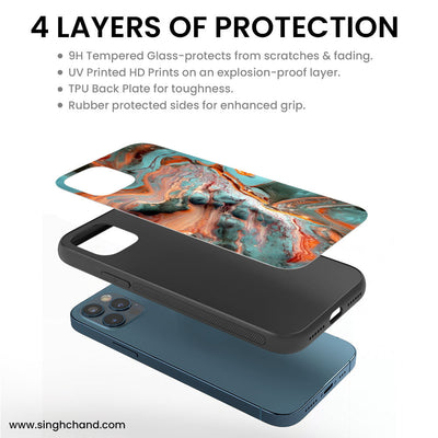 FLUID ART - BLUE iPhone 12 Pro Phone Case