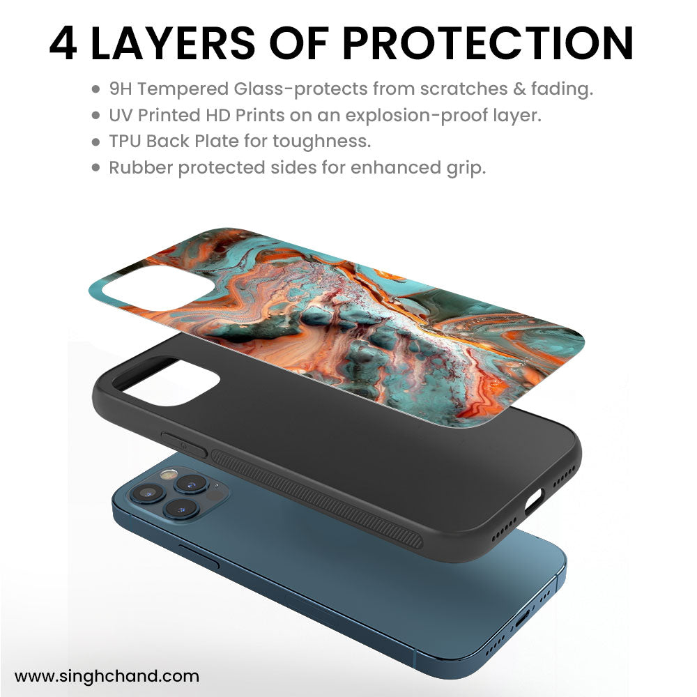 FLUID ART - BLUE iPhone 12 Pro Max Phone Case